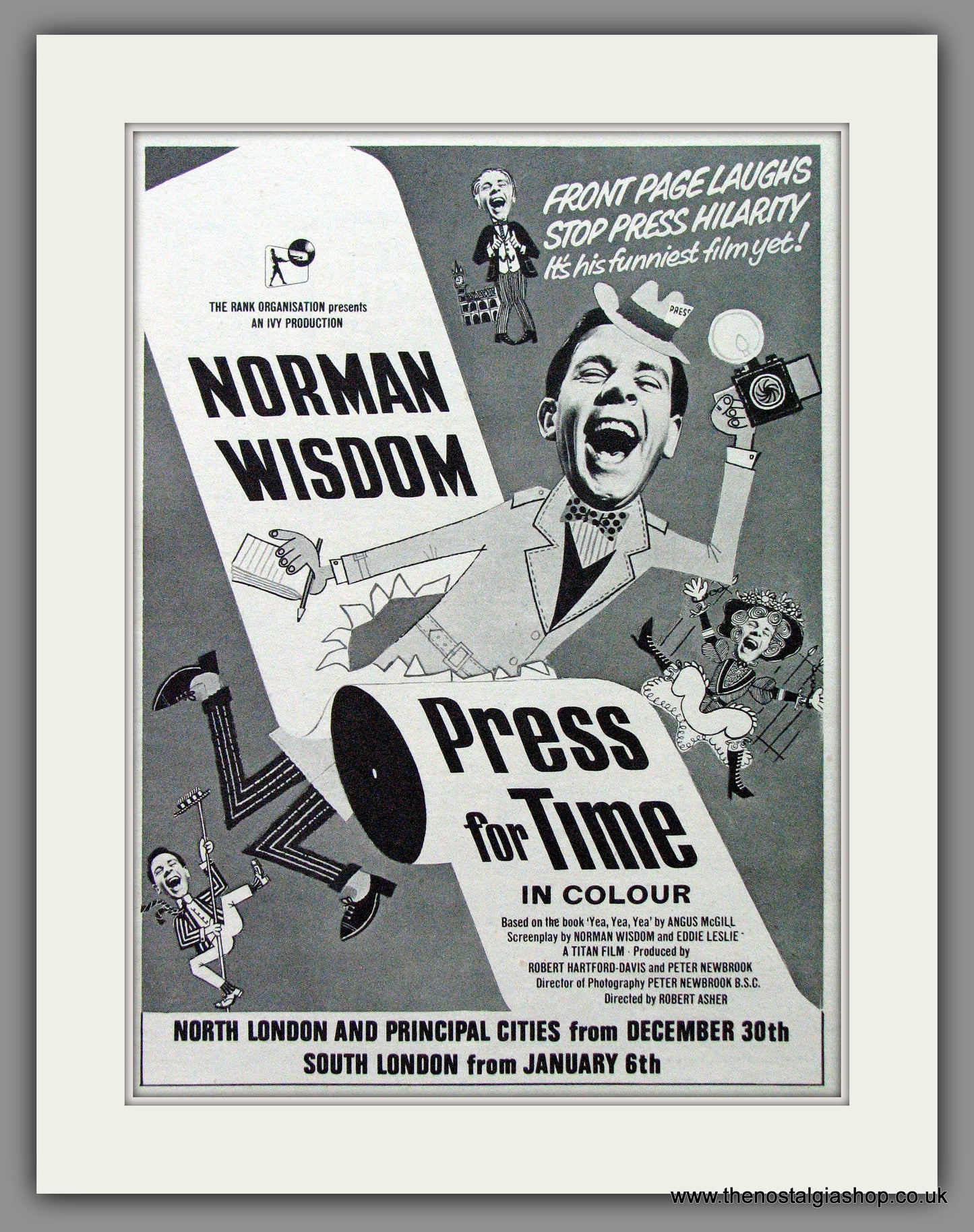 Press For Time. Norman Wisdom. Original Advert 1967 (ref AD53658)