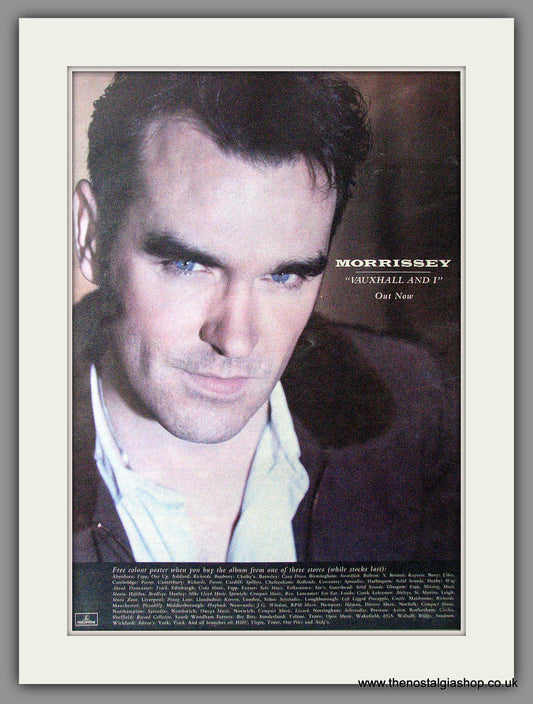 Morrissey. Vauxhall And I  Original Advert 1994 (ref AD11450)