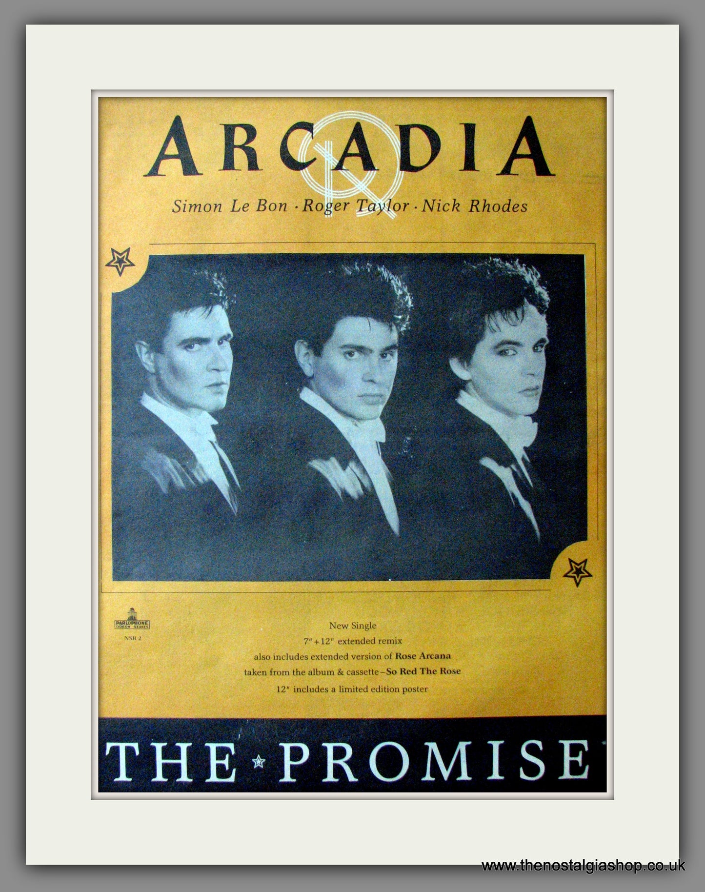 Arcadia. The Promise. Original Advert 1986 (ref AD11458)