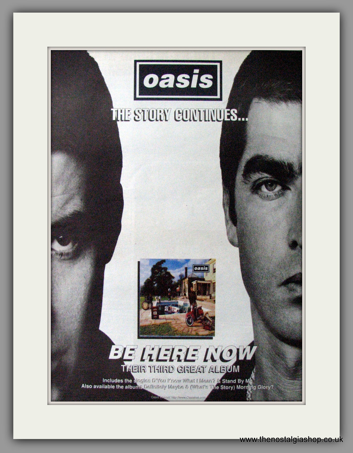 Oasis. Be Here Now. Original Advert 1997 (ref AD11460)