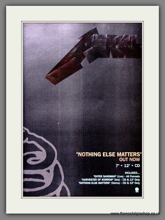 Metallica. Nothing Else Matters. 1992 Original Advert (ref AD53916)