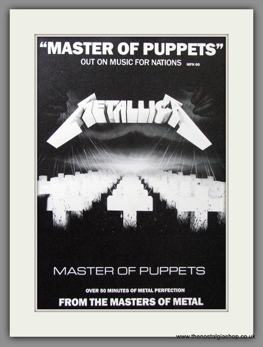 Metallica. Master Of Puppets. 1986 Original Advert (ref AD53918)