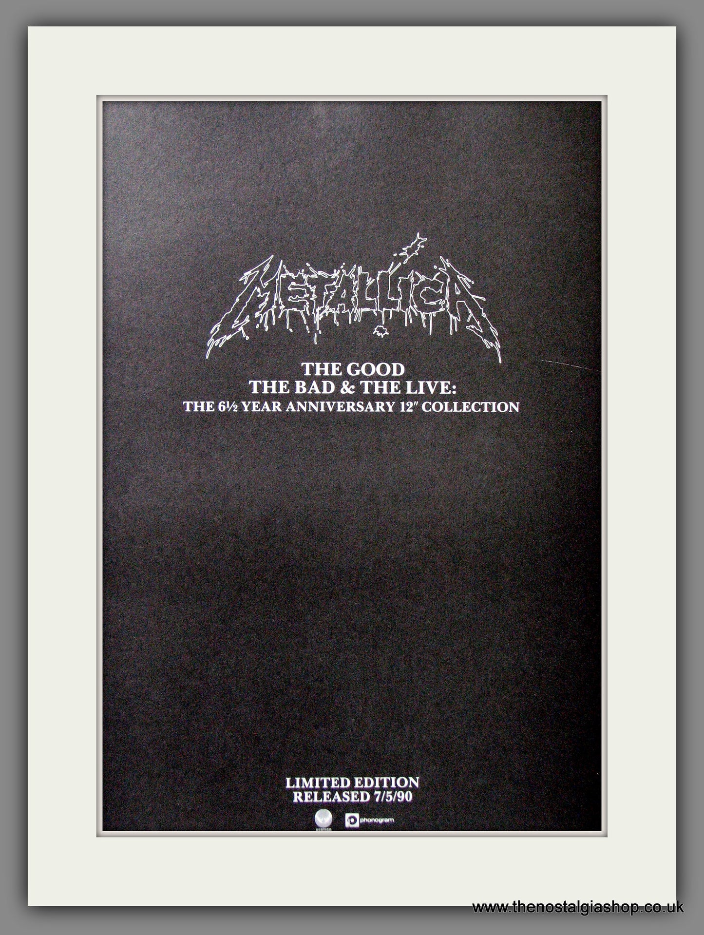 Metallica. The Good The Bad And The Live. 1990 Original Advert (ref AD53919)