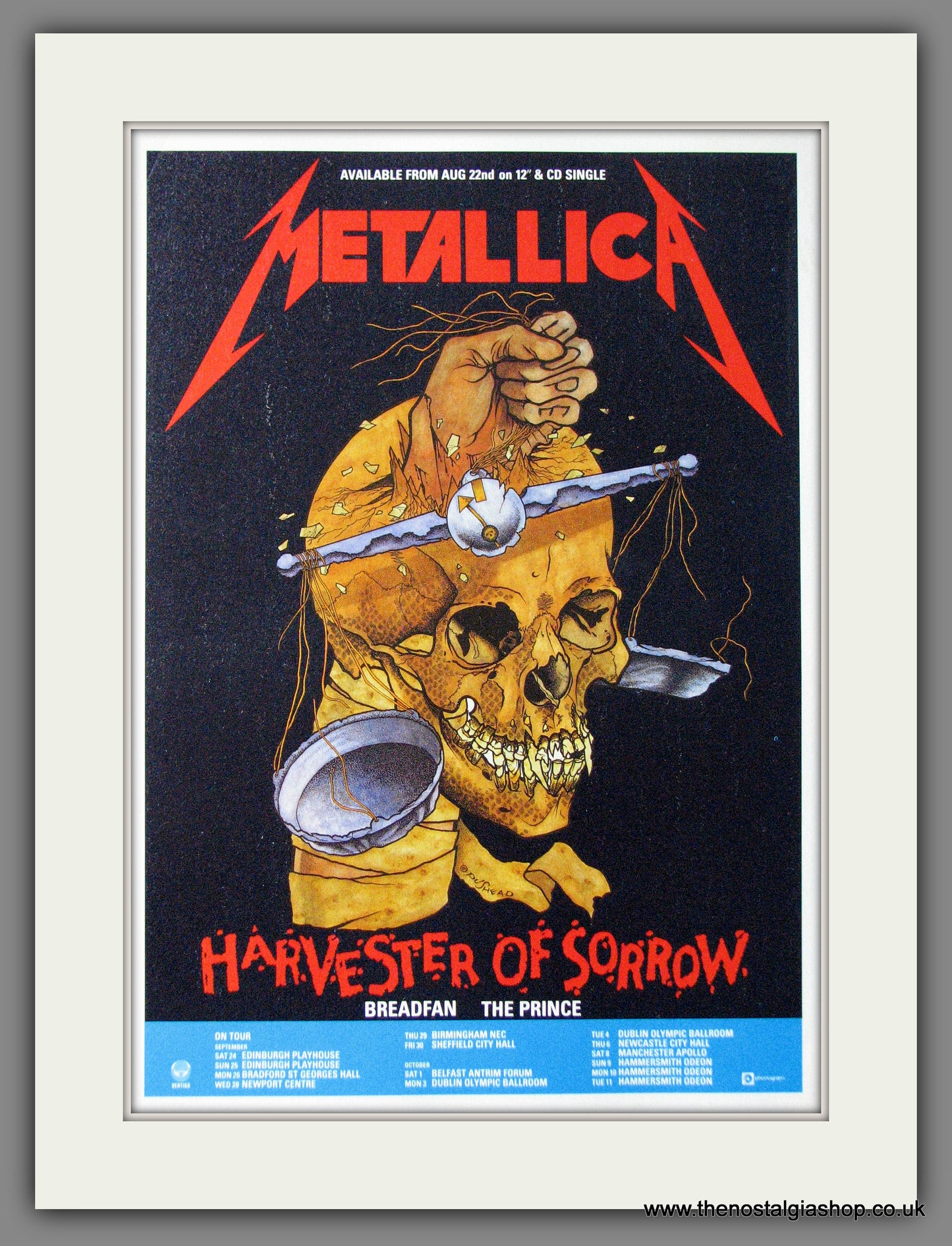 Metallica. Harvester Of Sorrow. 1988 Original Advert (ref AD53951 ...