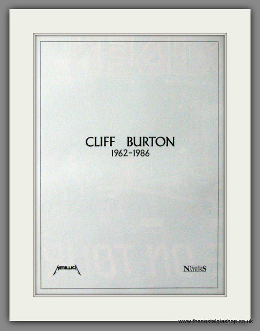 Metallica. Cliff Burton 1962-1986. Original Advert (ref AD53953)