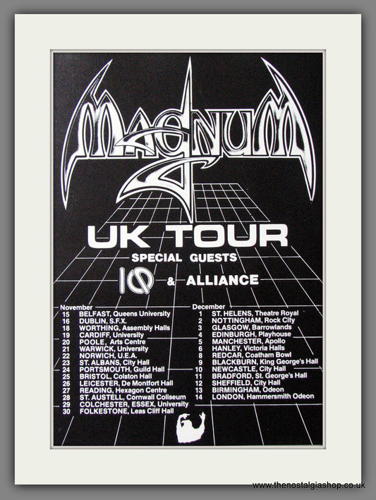 Magnum. UK Tour. 1985 Original Advert (ref AD53961)