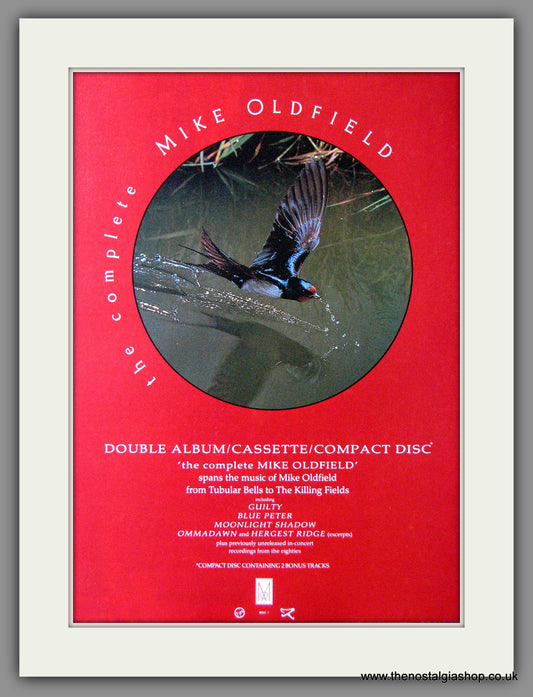 Mike Oldfield. The Complete. 1985 Original Advert (ref AD53976)