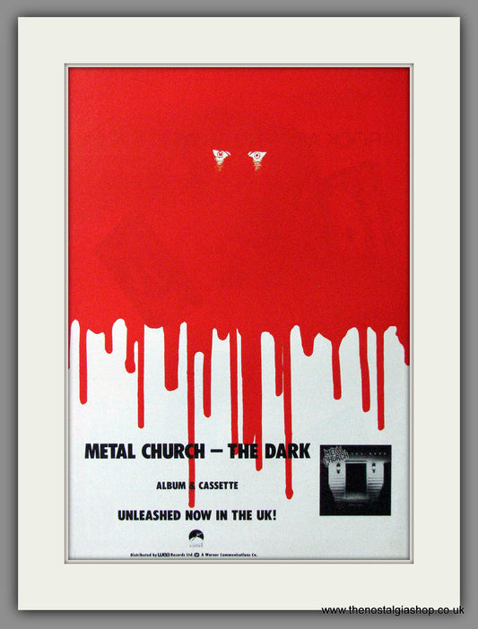 Metal Church. The Dark. 1986 Original Advert (ref AD54056)