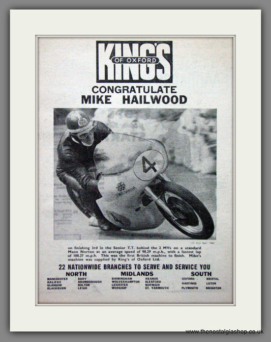 Mike Hailwood at the TT. Original Advert 1960 (ref AD54256)