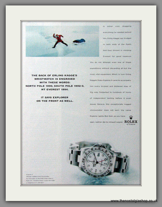 Rolex Explorer II. Erling Kagge. Original Advert 1998 (ref AD54399)