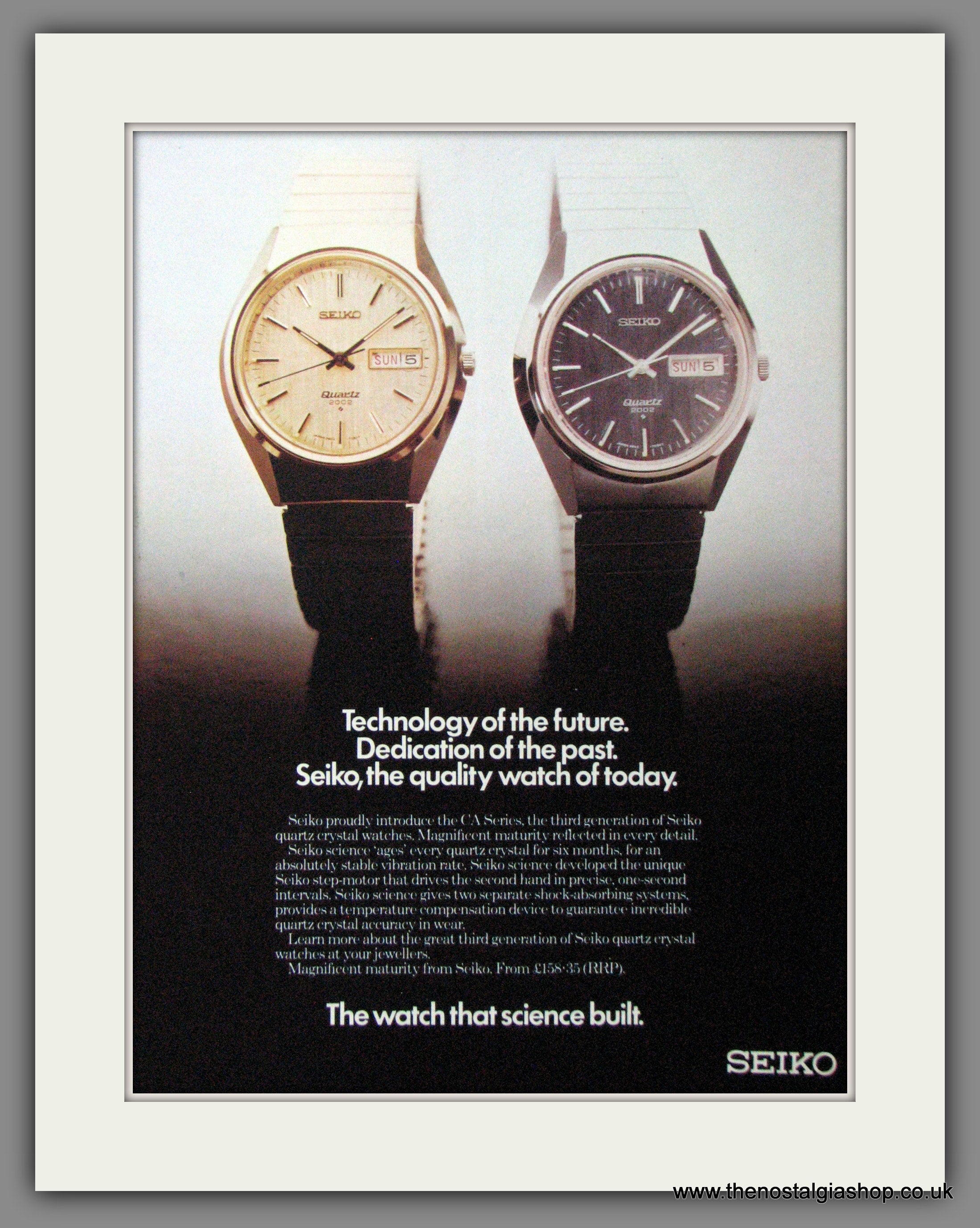 Seiko CA Series Watches. Original Advert 1973 ref AD54477 The