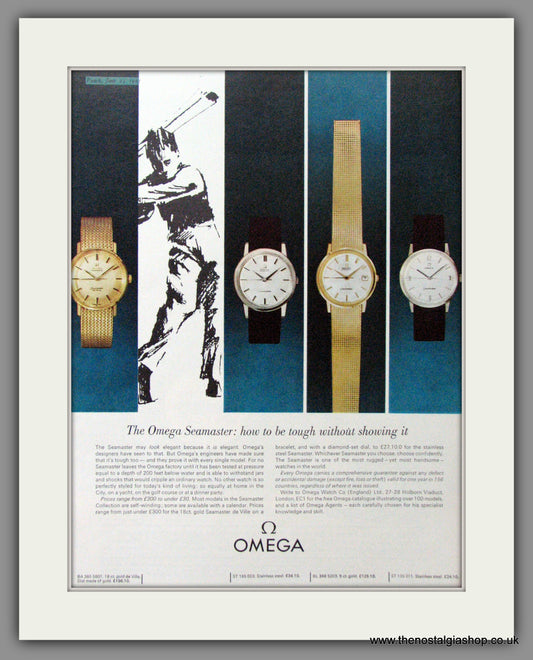 Omega Seamaster Watch. Original Advert 1965 (ref AD54480)