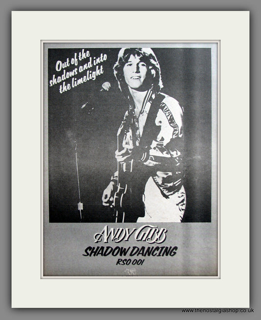 Andy Gibb. Shadow Dancing. Original Advert 1978 (ref AD11484)