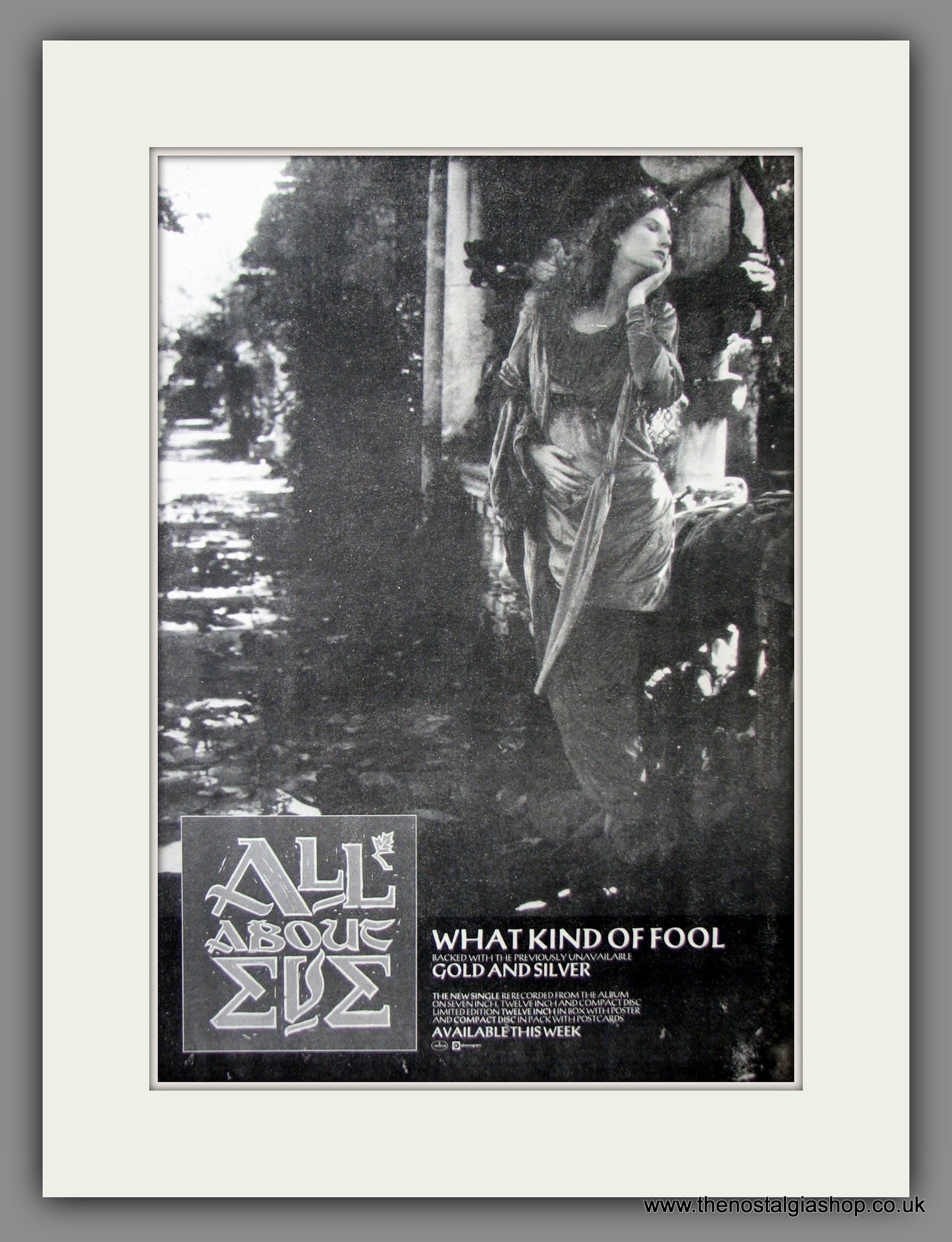 All About Eve. What Kind Of Fool. Original Advert 1988 (ref AD11526)