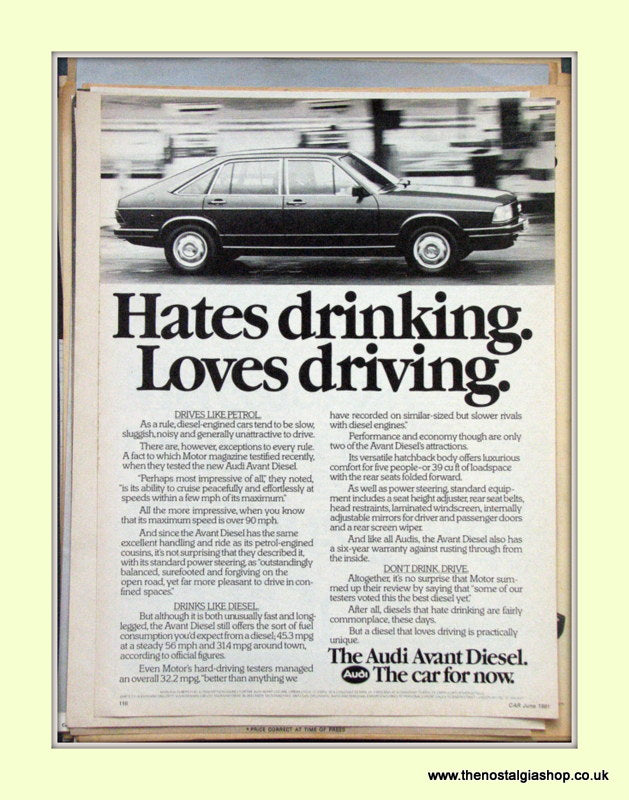 Audi Avant Vintage Advert 1981 (ref AD6958)