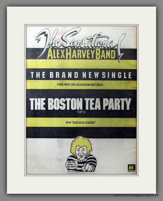 Alex Harvey Band (The Sensational). Boston Tea Party. Original Advert 1976 (ref AD11587)