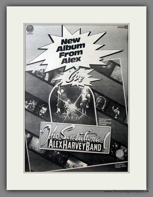 Alex Harvey Band (The Sensational). Live. Original Advert 1975 (ref AD11588)