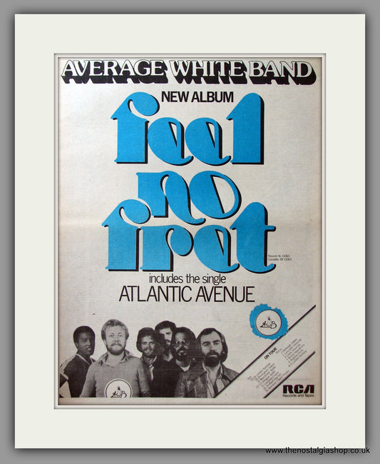 Average White Band, Feel No Fret. Original Advert 1979 (ref AD11608)