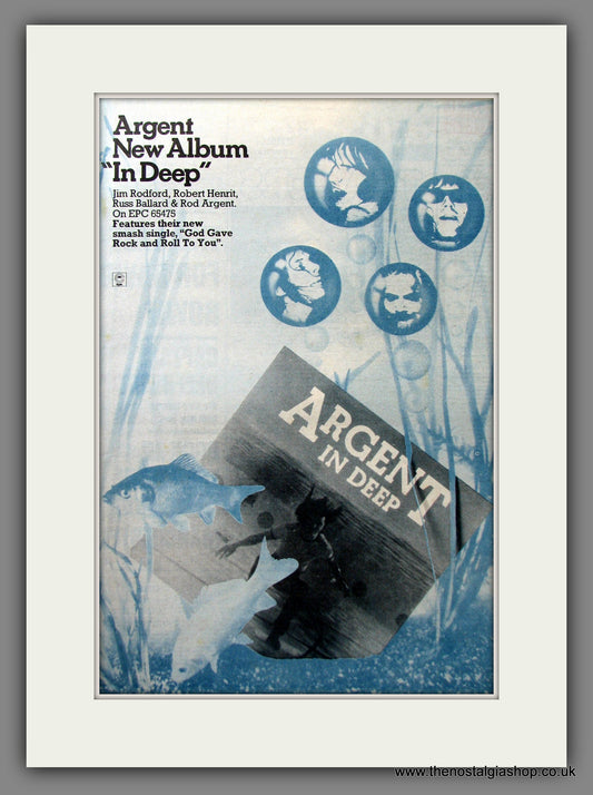 Rod Argent, Argent In Deep. Original Advert 1973 (ref AD11620)