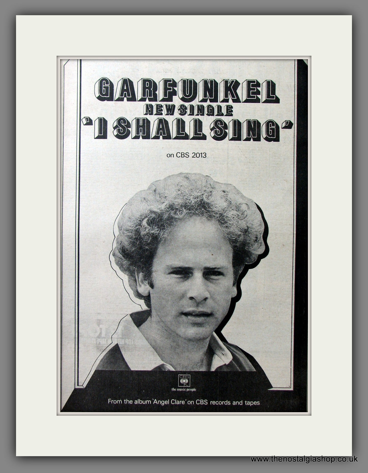 Garfunkel, I Shall Sing. Original Advert 1974 (ref AD11624)