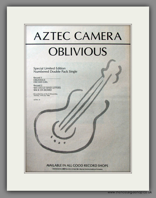 Aztec Camera, Oblivious. Original Advert 1983 (ref AD11640)