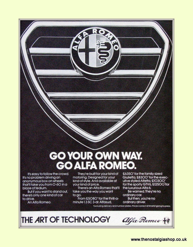 Alfa Romeo. Original Advert 1983 (ref AD50058)