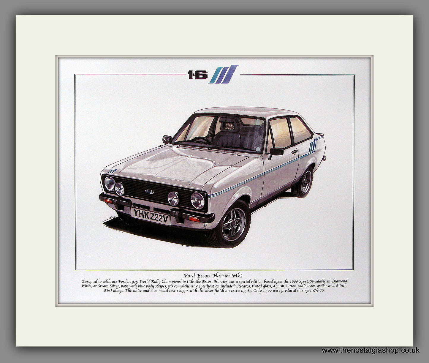 Ford Escort Harrier Mk II . Mounted Print.