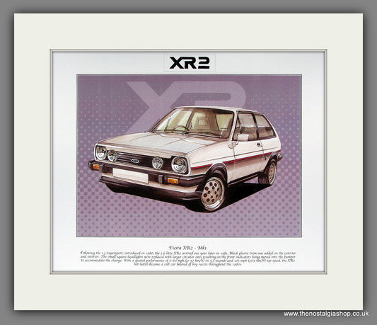 Ford Fiesta XR2 MkI. Mounted Print.