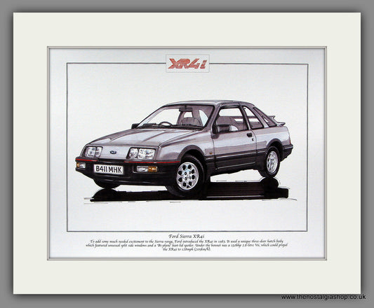 Ford Sierra XR4i. Mounted Print.