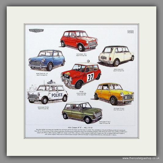 Mini Cooper & 'S'-Mk I,II & III Mounted Car Print