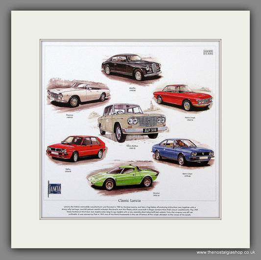 Lancia. Mounted Car Print