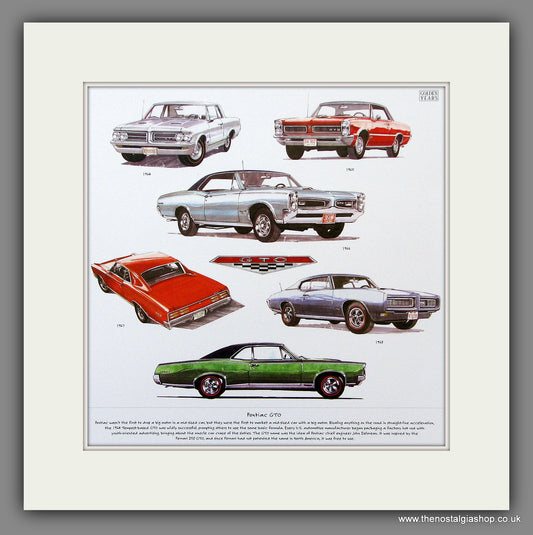 Pontiac GTO. Mounted Print.