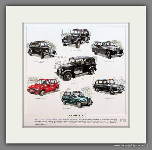 London Taxi  Mounted print