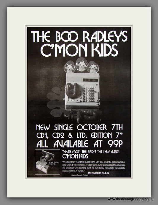 Boo Radleys. C'mon Kids. Original Advert 1996 (ref AD11657)