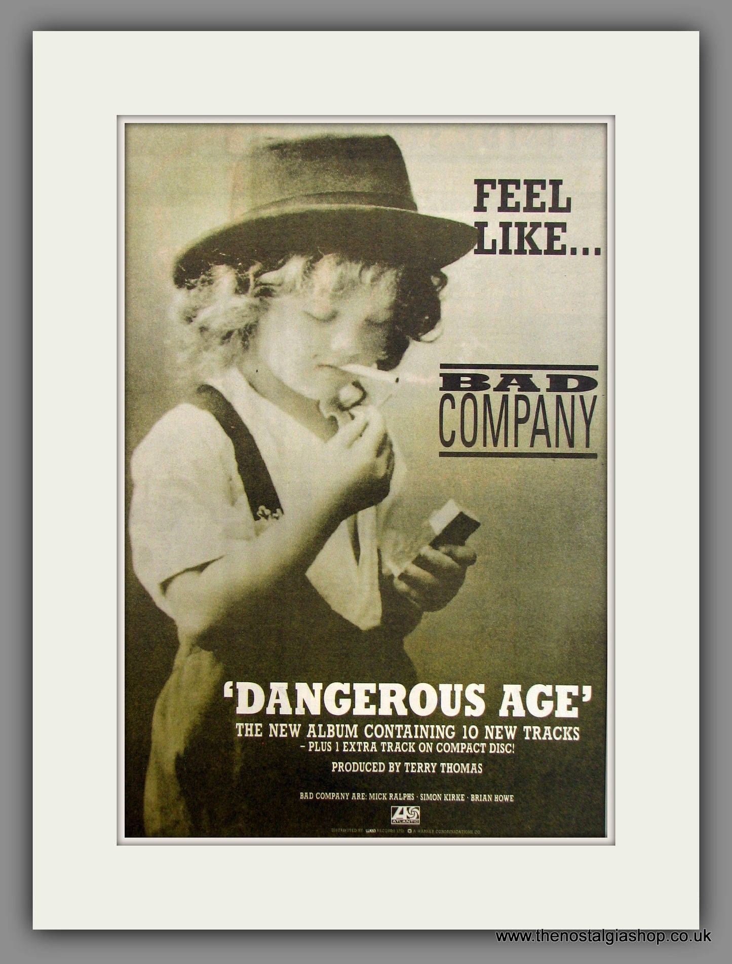 Bad Company. Dangerous Age. Original Advert 1988 (ref AD11666)