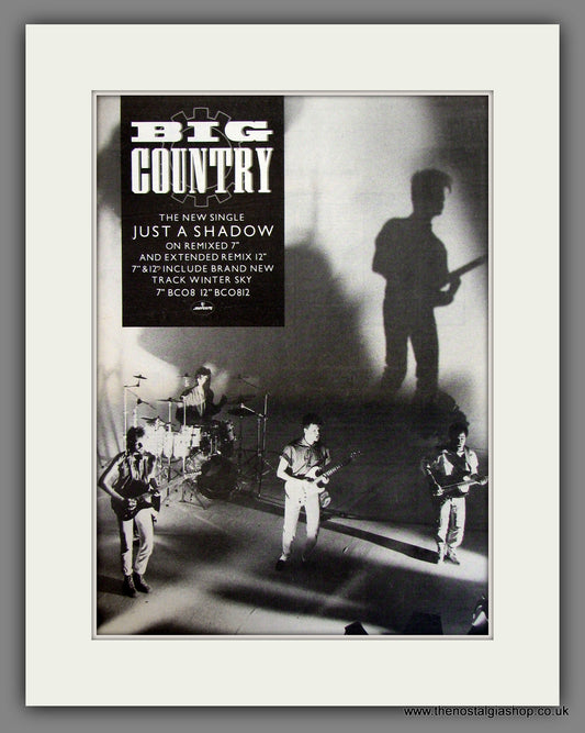 Big Country, Just A Shadow. Original Advert 1985 (ref AD11674)