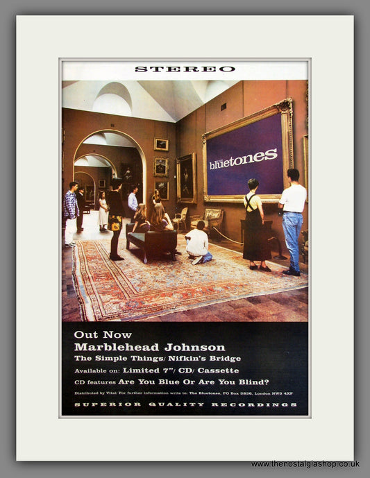 The Bluetones, Marblehead Johnson. Original Advert 1996 (ref AD11676)