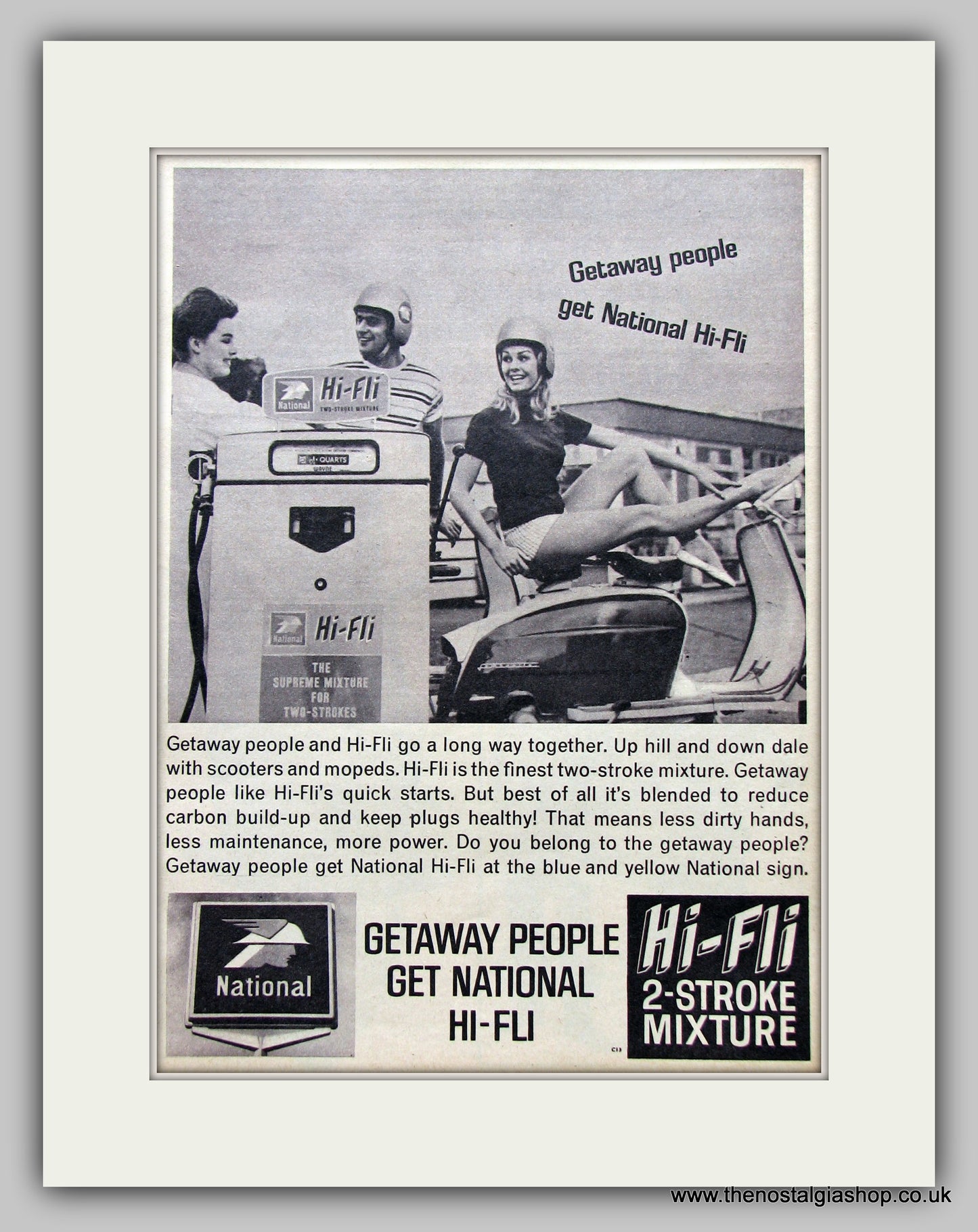 Scooter Petrol, National Hi-Fli.  Original Advert 1964 (ref AD6817)