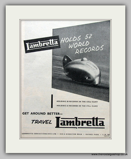 Lambretta Scooter Original Advert 1957 (ref AD6800)