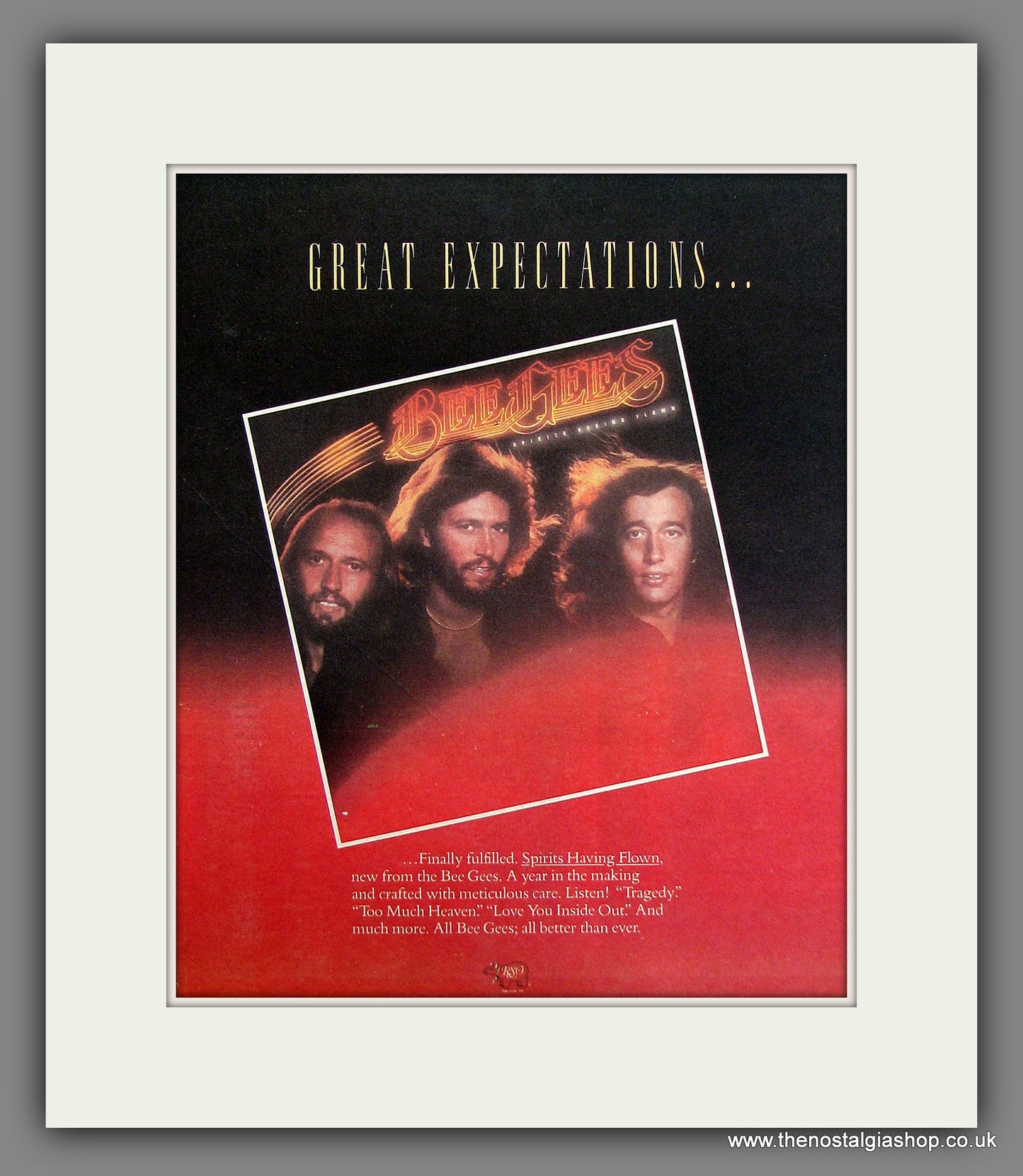 Bee Gees, Spirits Having Flown. Original Advert 1979 (ref AD11722)