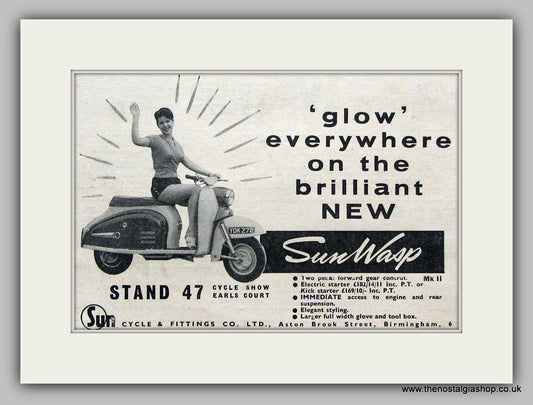 Sunwasp Scooter  1960 Original advert (ref AD6836)