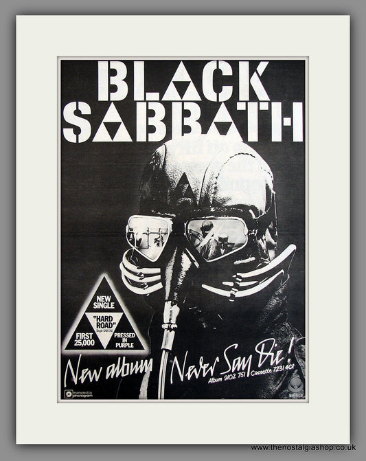 Black Sabbath, Never Say Die. Original Advert 1978 (ref AD11737)