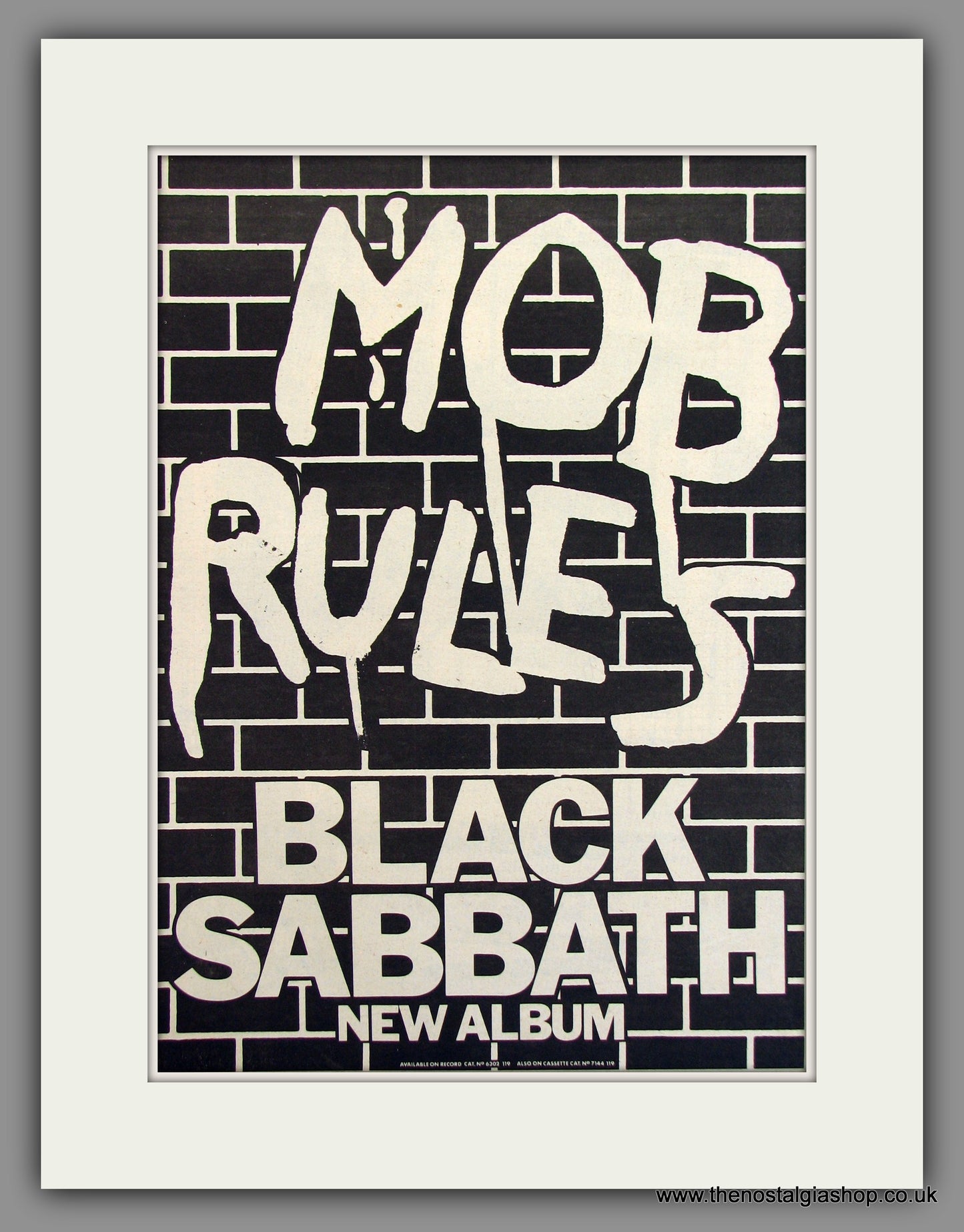 Black Sabbath, Mob Rules. Original Advert 1981 (ref AD54886)