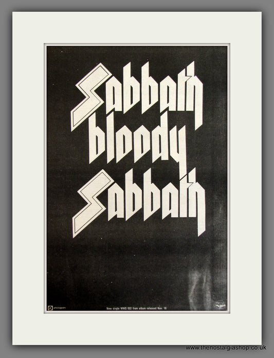 Black Sabbath, Sabbath Bloody Sabbath. Original Advert 1973 (ref AD11739)