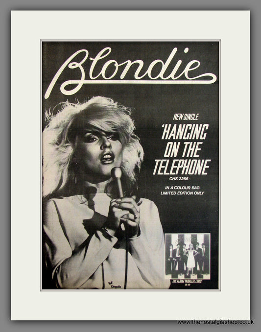 Blondie, Hanging On The Telephone. Original Advert 1978 (ref AD11740)