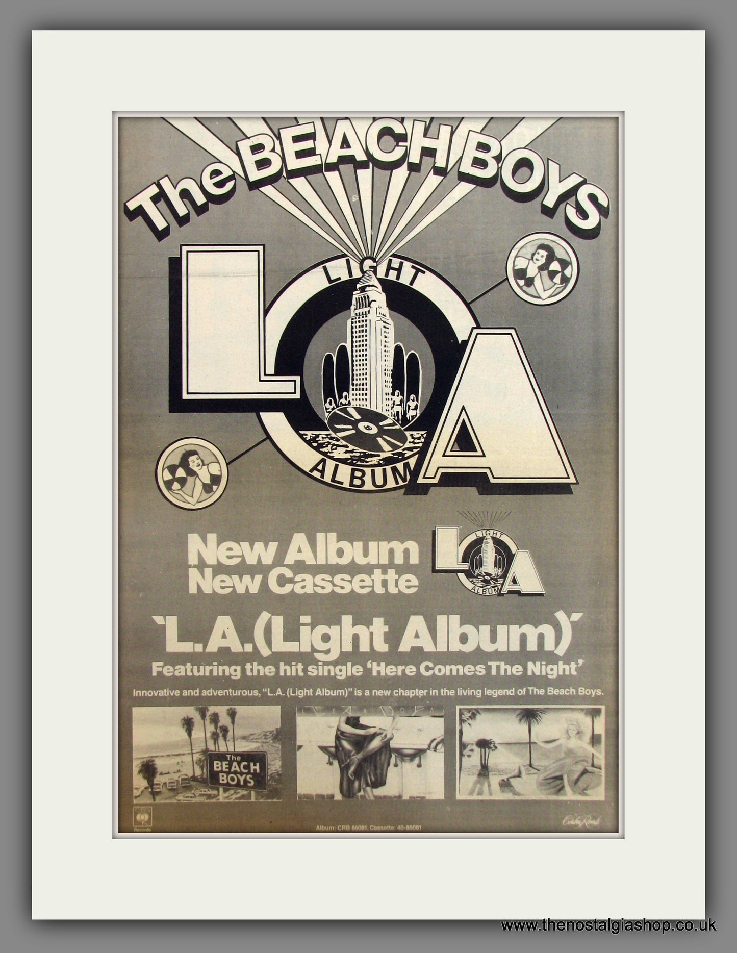 The Beach Boys, L.A. Light Album. Original Advert 1979 (ref AD11754)