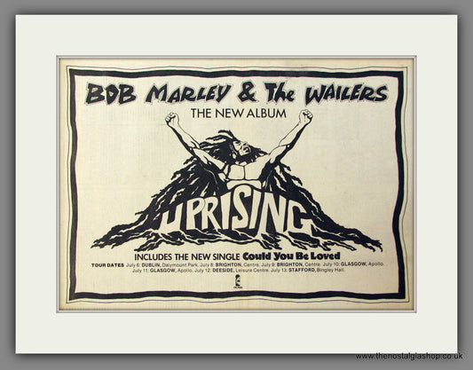 Bob Marley And The Wailers. Uprising. Original Advert 1980 (ref AD11762)