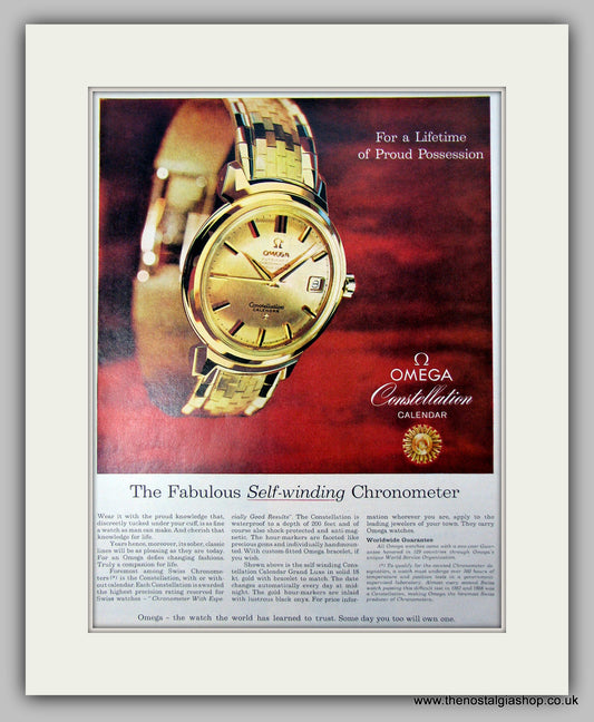 Omega Constellation Watch. Original Advert 1960 (ref AD9465)