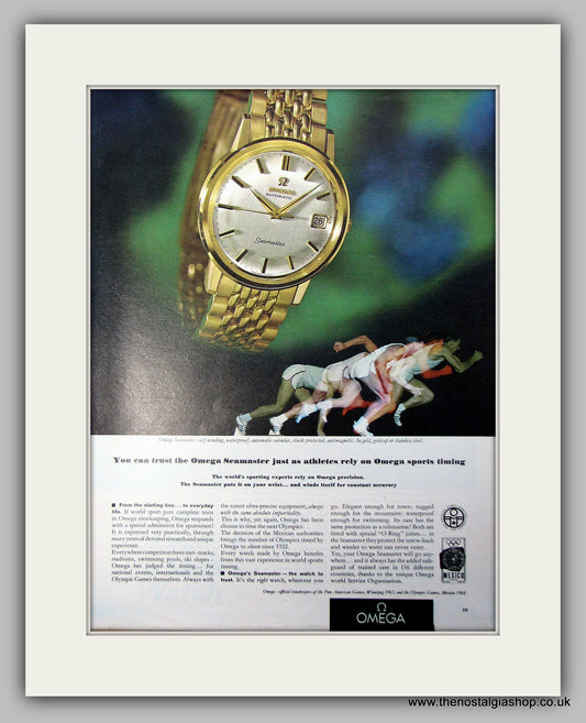 Omega Seamaster Watch. Original Advert 1966 (ref AD9467)