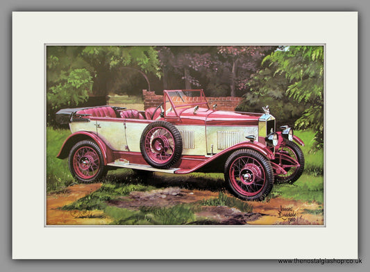 MG 14/40 Mark IV. Classic Large Car Print. Mounted.